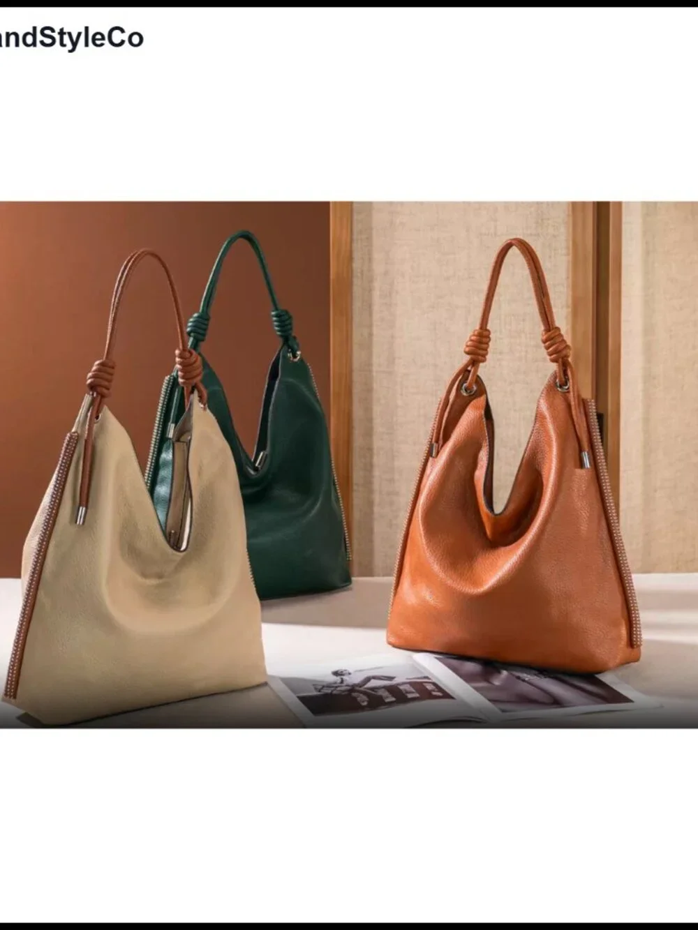 Hobo Purse for Women, Large Slouchy Vegan Leather Shoulder Bag